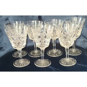 7 Piece Wine Glass Westbury Cut by Stuart Crystal Blown Glass 5.125 inches
